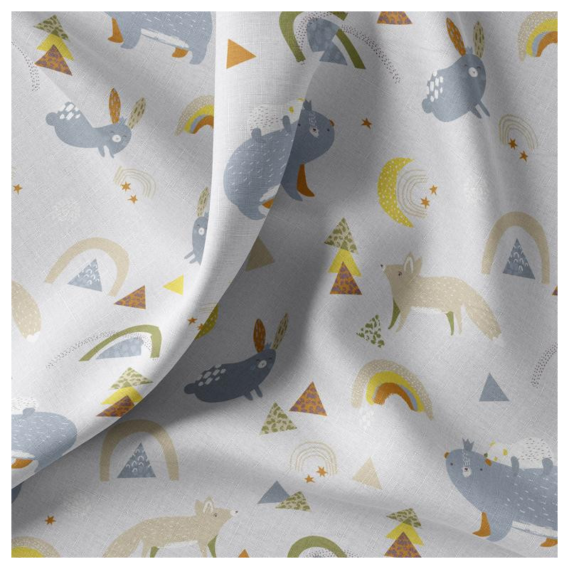 Printed Cotton YUTAPI Glacier / Muted Multicolored